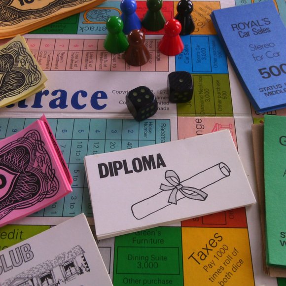 Board Games Ratrace Vintage Le fortuniste 1973 Waddingtons Game Bilingual Info - Picture 10 of 16